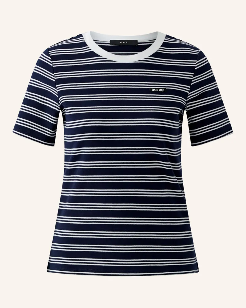 Oui  T-Shirt weiss Blau