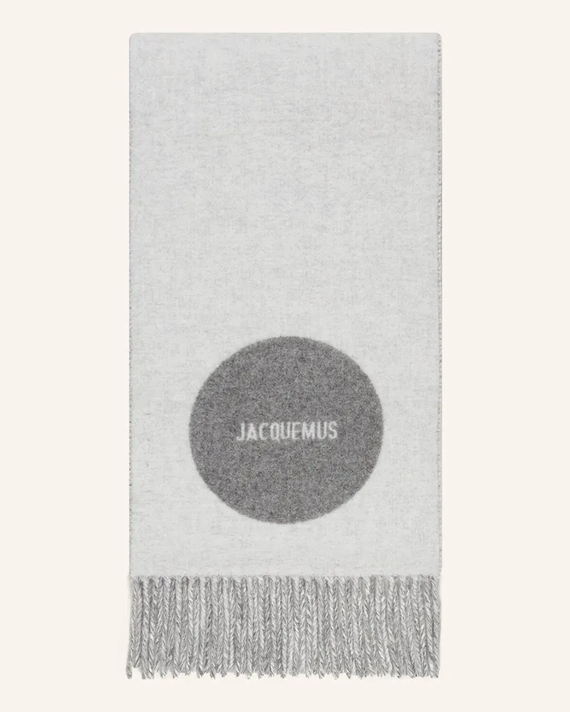 Jacquemus Schal LE CHARPE ROND CARRE Hellgrau