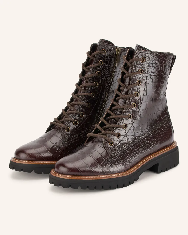 paul green Schnürboots braun Dunkelbraun