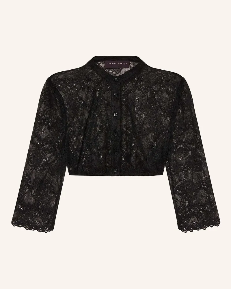 Talbot Runhof Dirndlbluse Aus Spitze schwarz Schwarz