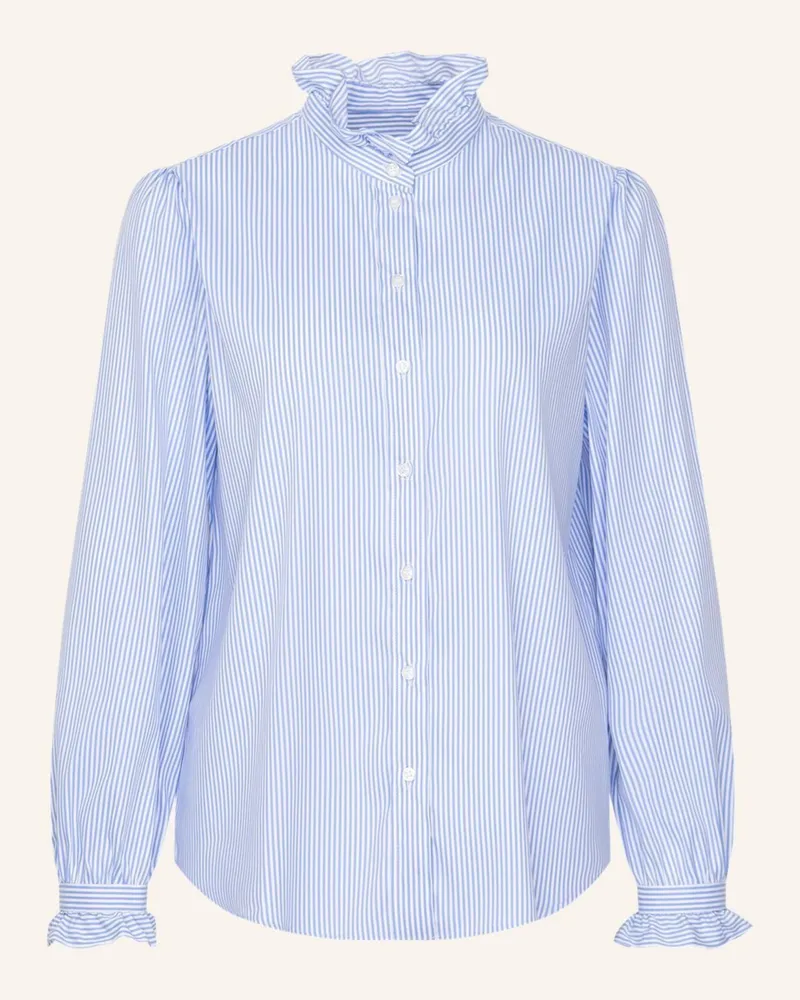 Seidensticker Rüschenbluse blau Hellblau