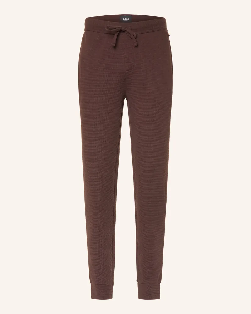 HUGO BOSS Schlafhose braun Dunkelbraun