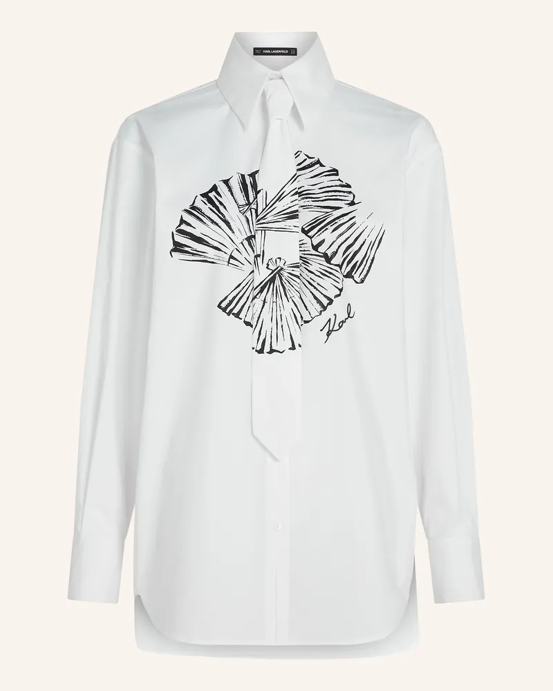 Karl Lagerfeld Bluse weiss Weiss