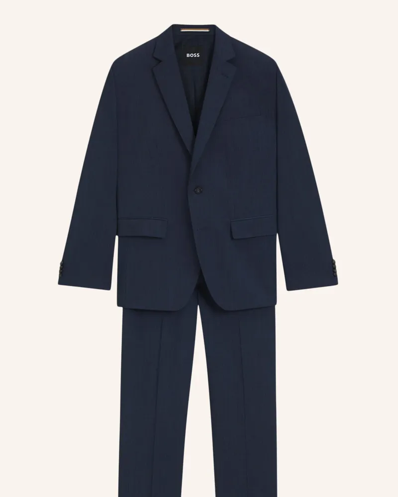 HUGO BOSS Business Anzug H-HUGE-2PCS-253 Slim Fit Dunkelblau