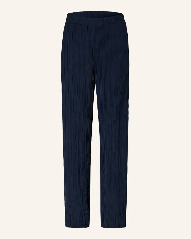 S.Oliver Marlenehose mit Plissees Dunkelblau