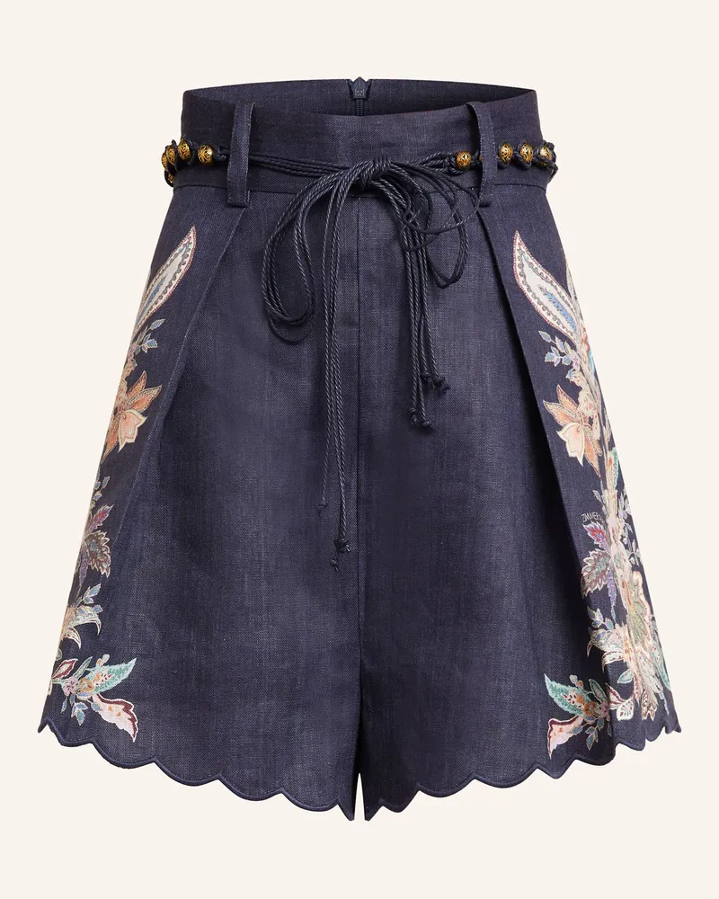 Zimmermann Leinenshorts RHIANNON Dunkelblau