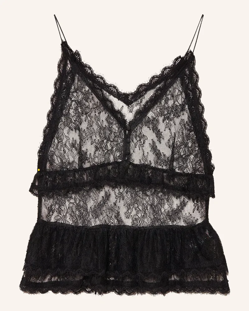 Mrs & HUGS Spitzentop schwarz Schwarz