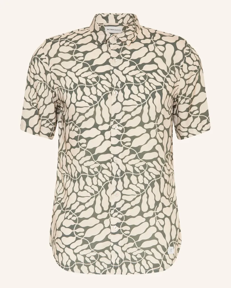Nowadays Kurzarm-Hemd Slim Fit Ecru
