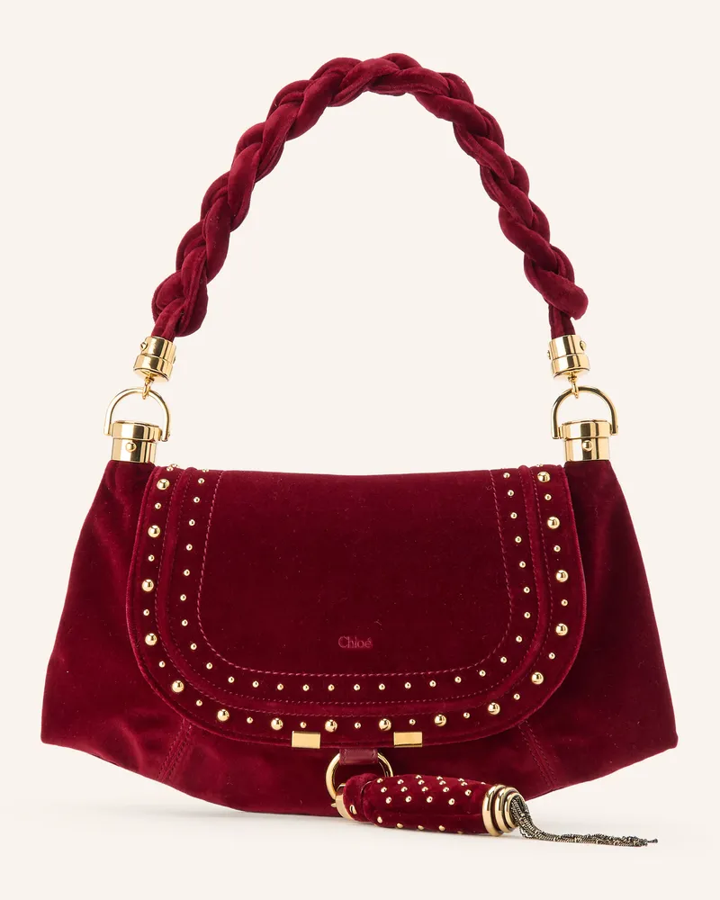 Chloé Handtasche Marcie Foulard Small Mit Nieten rot 606