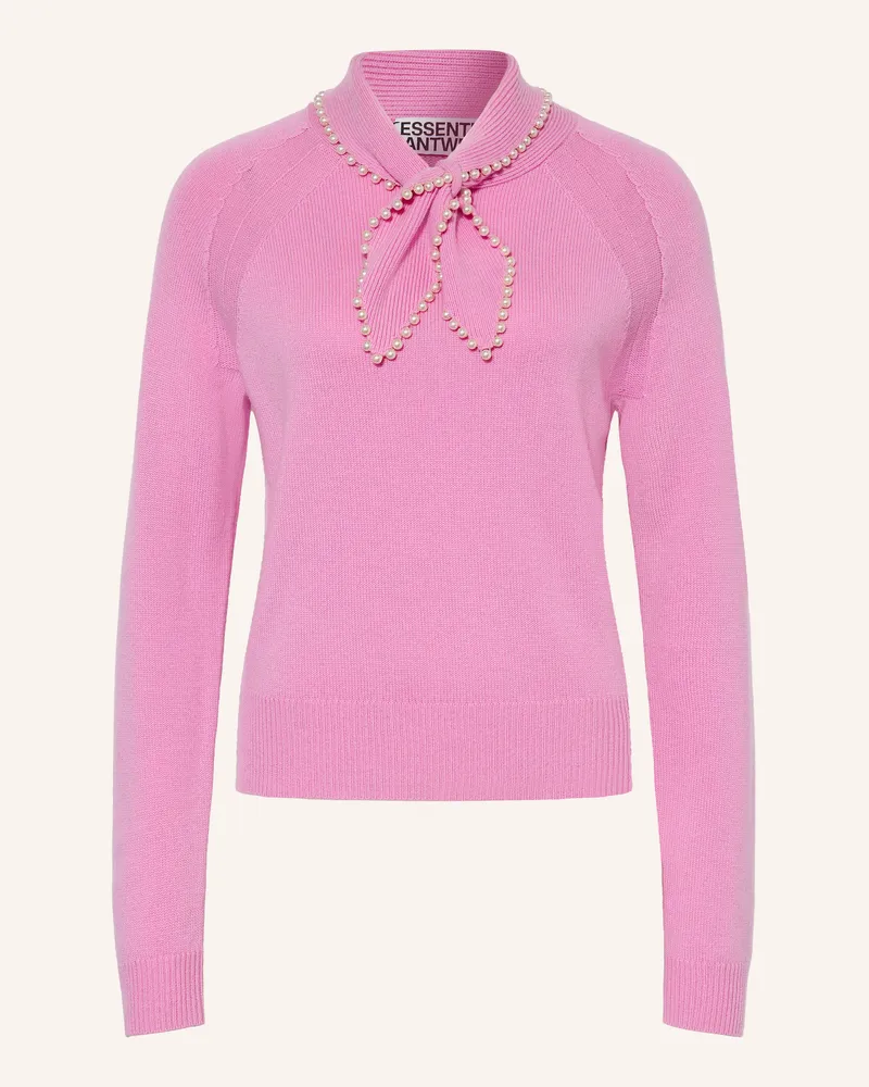 Essentiel Pullover Kasa Mit Schluppe Und Schmuckperlen pink Pink