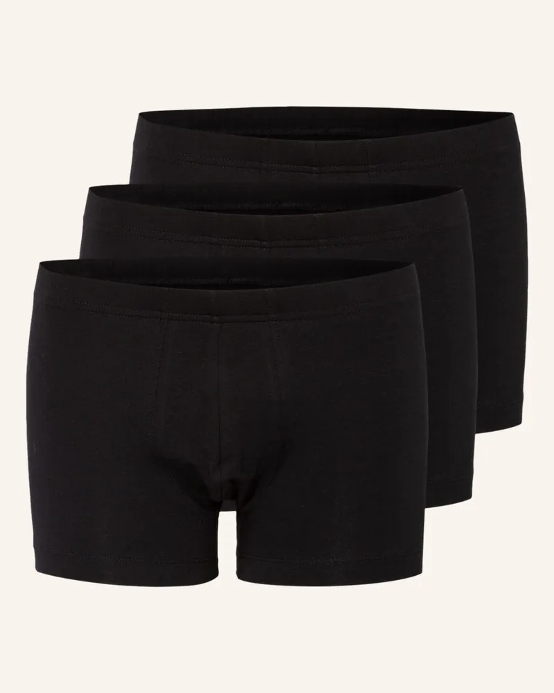 Schiesser 3er-Pack Boxershorts 95/5 Schwarz
