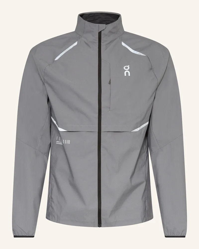 ON Laufjacke WEATHER LUMOS Dunkelgrau