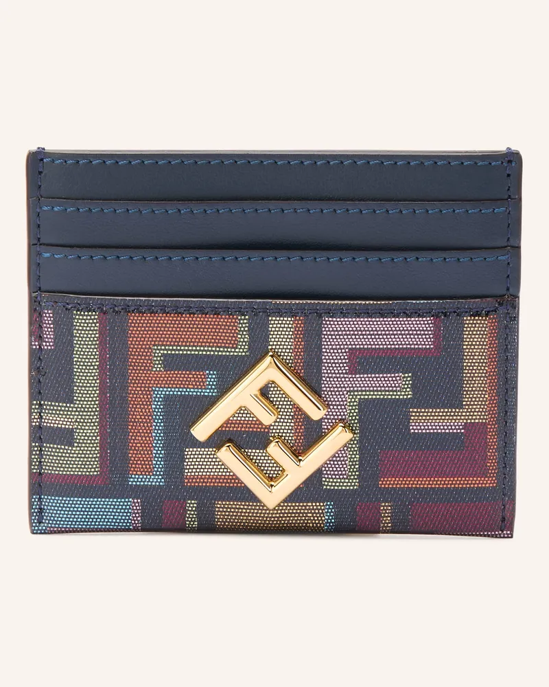 Fendi Kartenetui blau Dunkelgrau