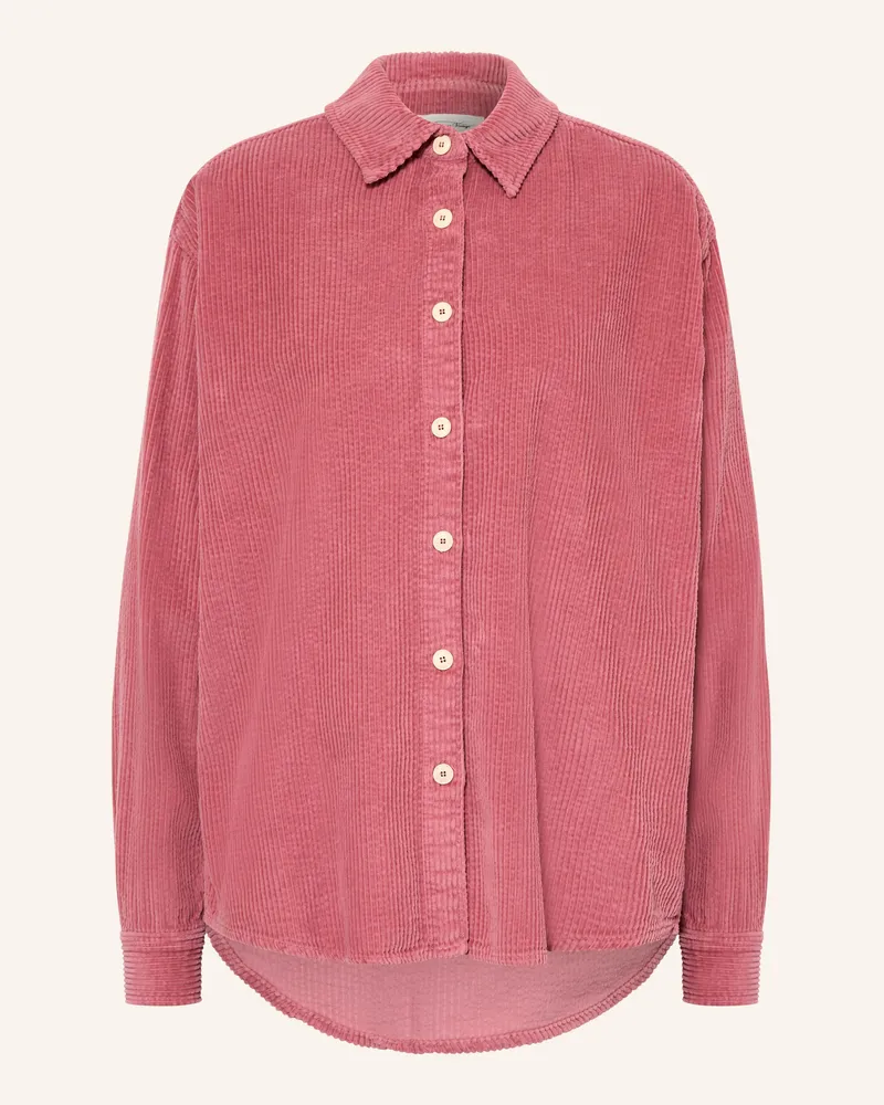 American Vintage Cord-Overshirt Padow rosa Hellrot