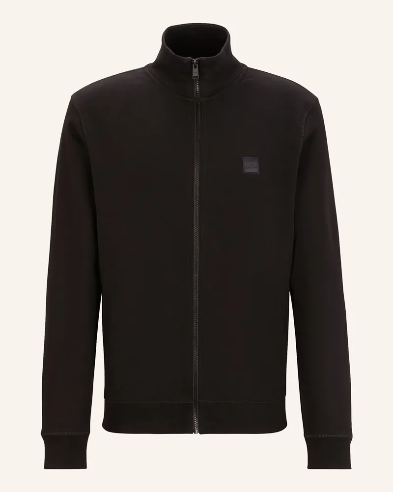 HUGO BOSS Sweatjacke Zestart schwarz Schwarz