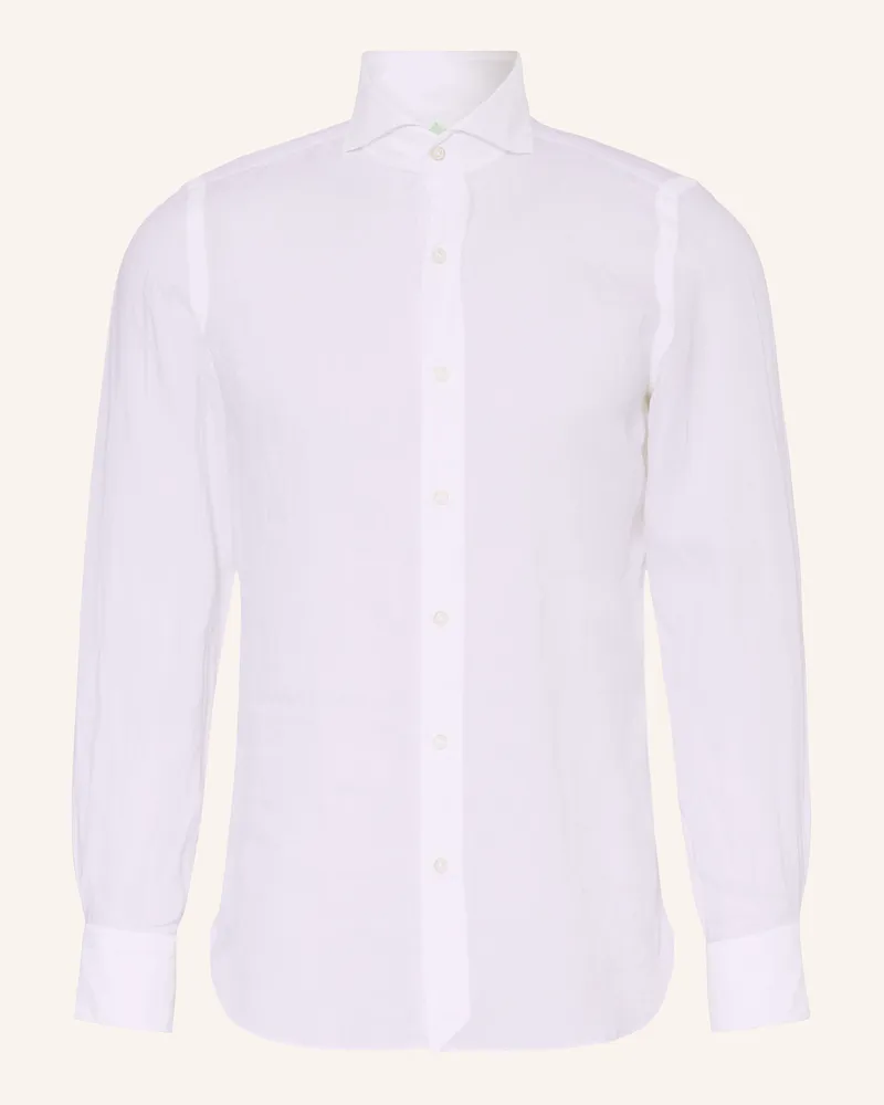 Finamore 1925 Leinenhemd Tokyo Sergio Slim Fit weiss Weiss