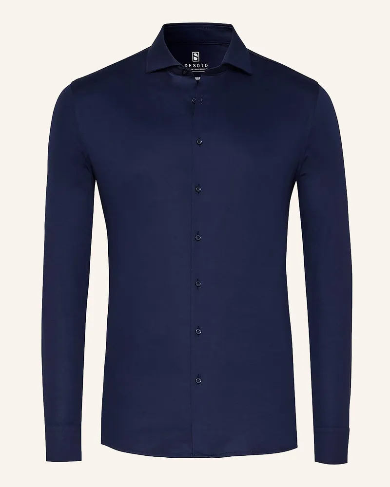 DESOTO Hemd Slim Fit blau Dunkelblau