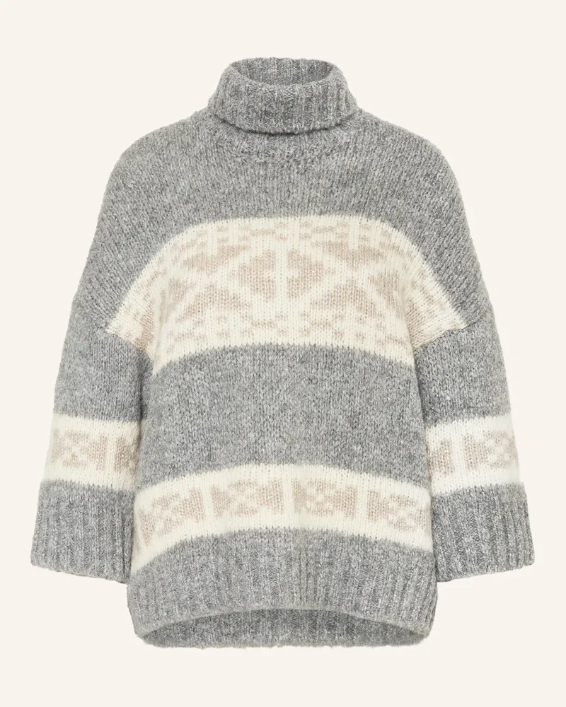 Peserico Rollkragenpullover mit Alpaka und Pailletten Grau
