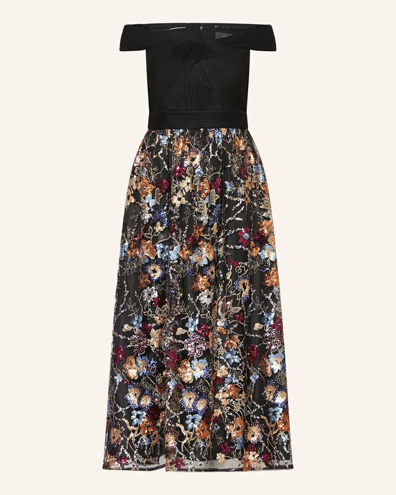 Adrianna Papell Off-Shoulder-Abendkleid Mit Pailletten schwarz Schwarz