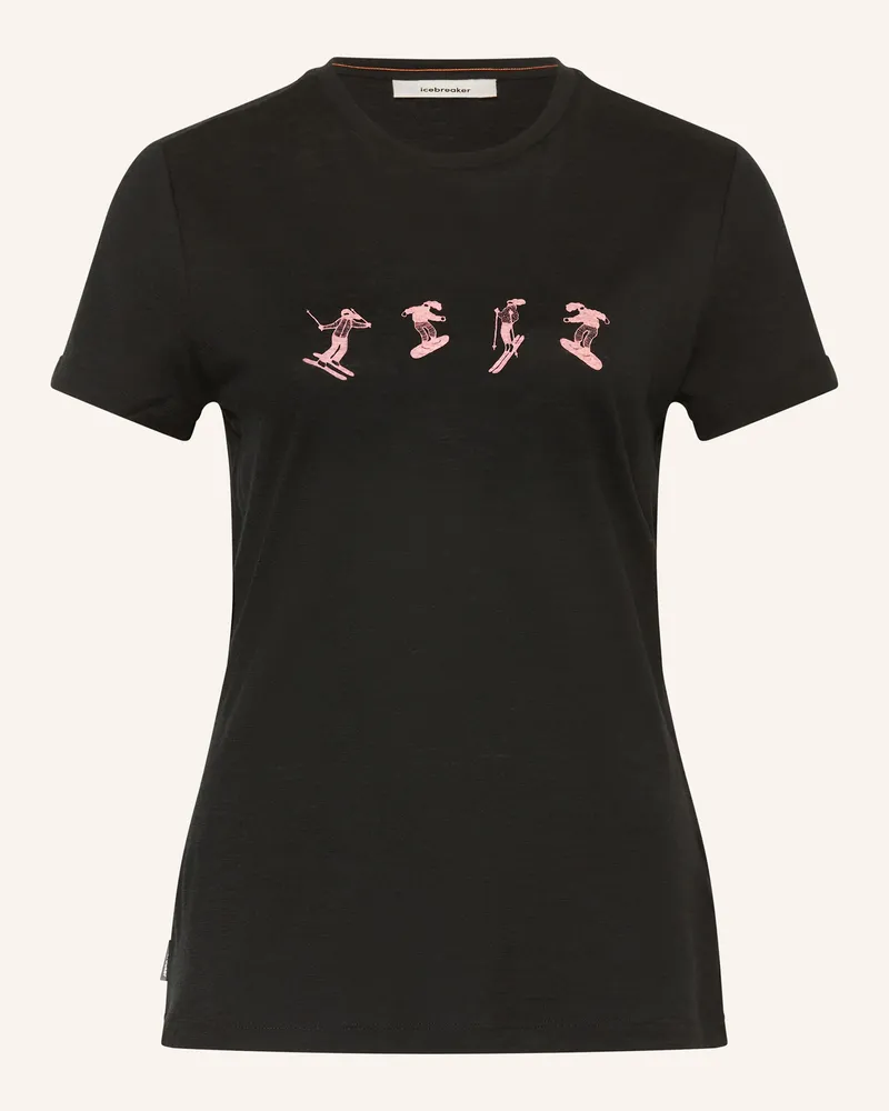 Icebreaker Funktionsshirt 150 TECH LITE aus Merinowolle Schwarz