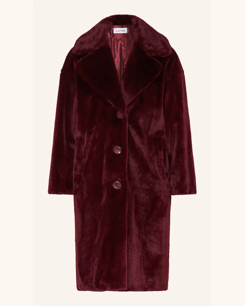 Joseph Ribkoff Kunstfell-Mantel Dunkelrot