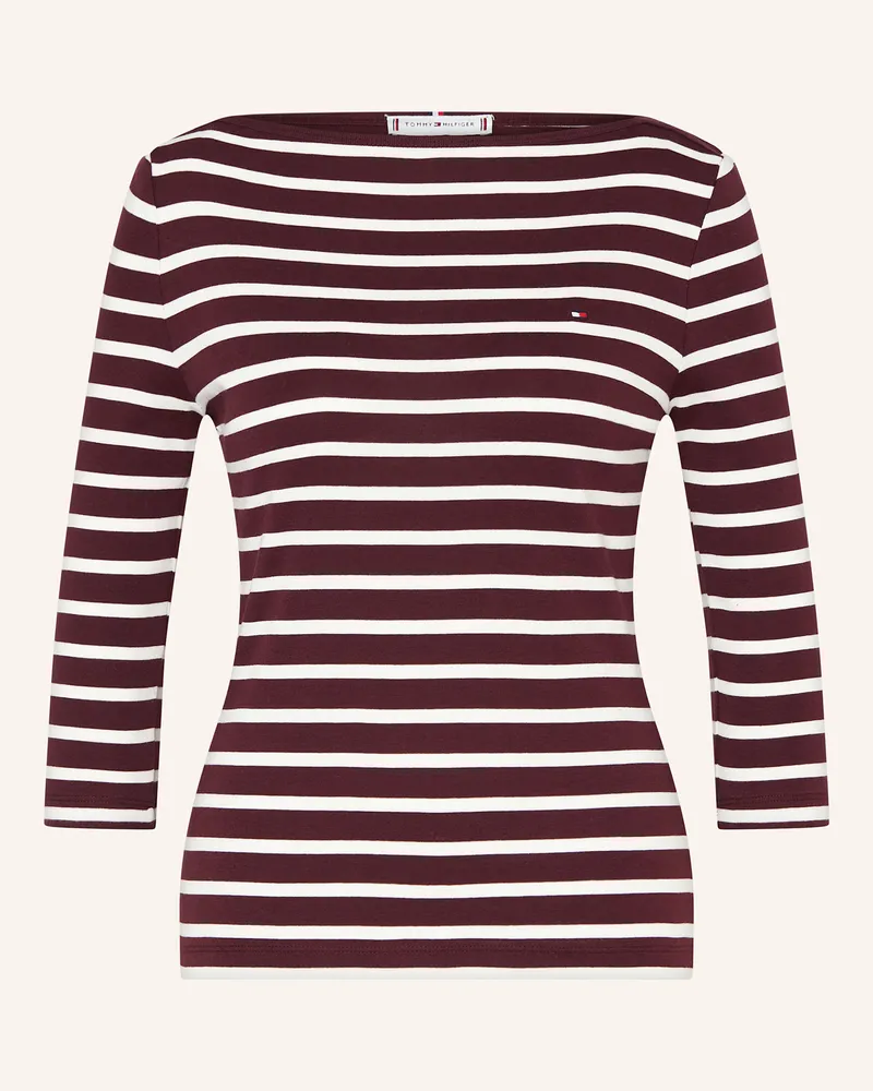 Tommy Hilfiger Shirt mit 3/4-Arm Dunkelrot