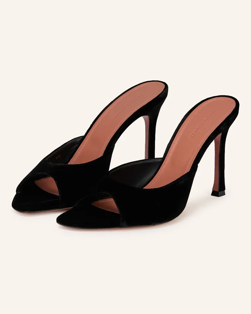 Amina Muaddi Mules Alexa Slipper 95 schwarz Schwarz
