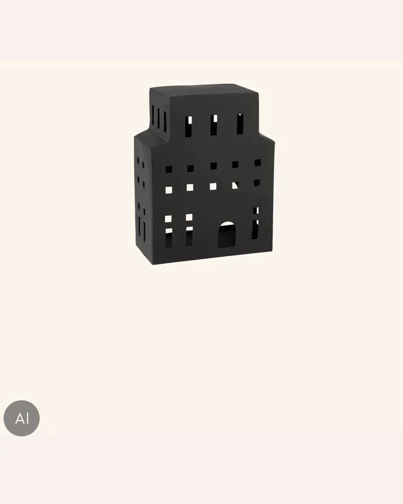 Villeroy & Boch Windlicht Haus Christmas Chic schwarz Schwarz