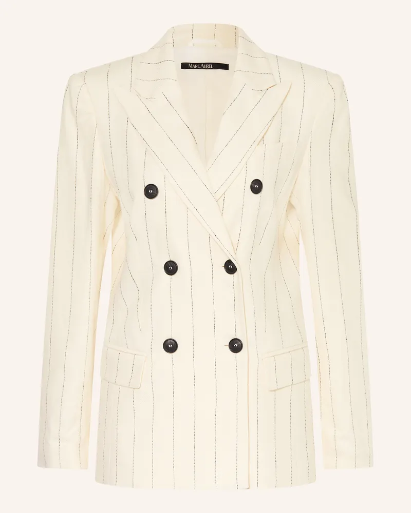 MARC AUREL Blazer Mit Leinen weiss Ecru