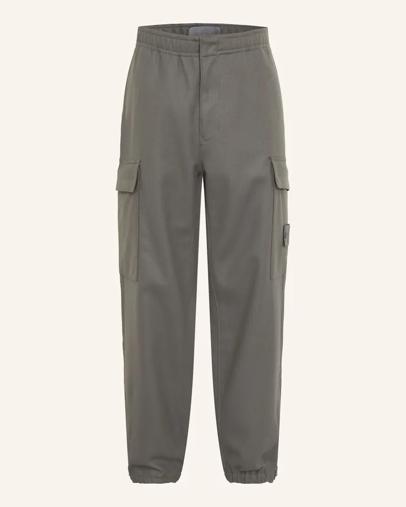 Stone Island Cargohose GHOST aus Flanell Grau