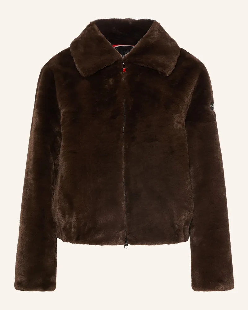 Frieda & Freddies Kunstfell-Jacke Xavy braun Dunkelbraun