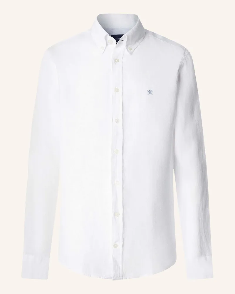 Hackett Freizeithemd Ess Gmd Linen Brpt weiss Weiss