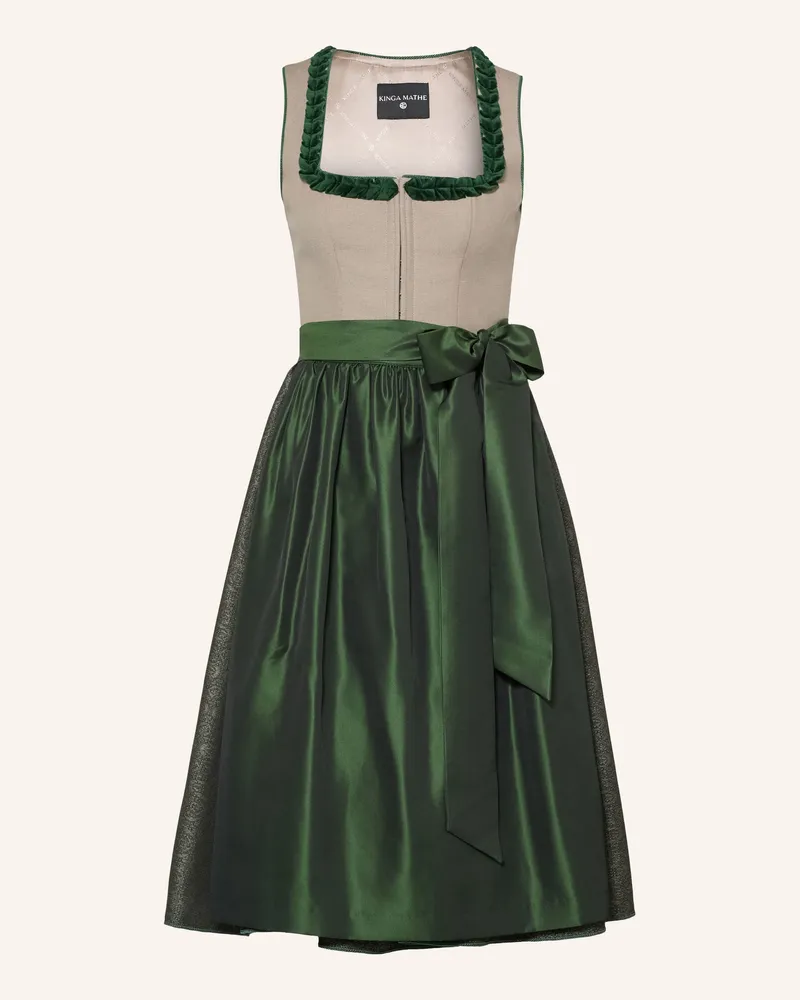 KINGA MATHE Dirndl Amadora Mit Leinen beige Beige