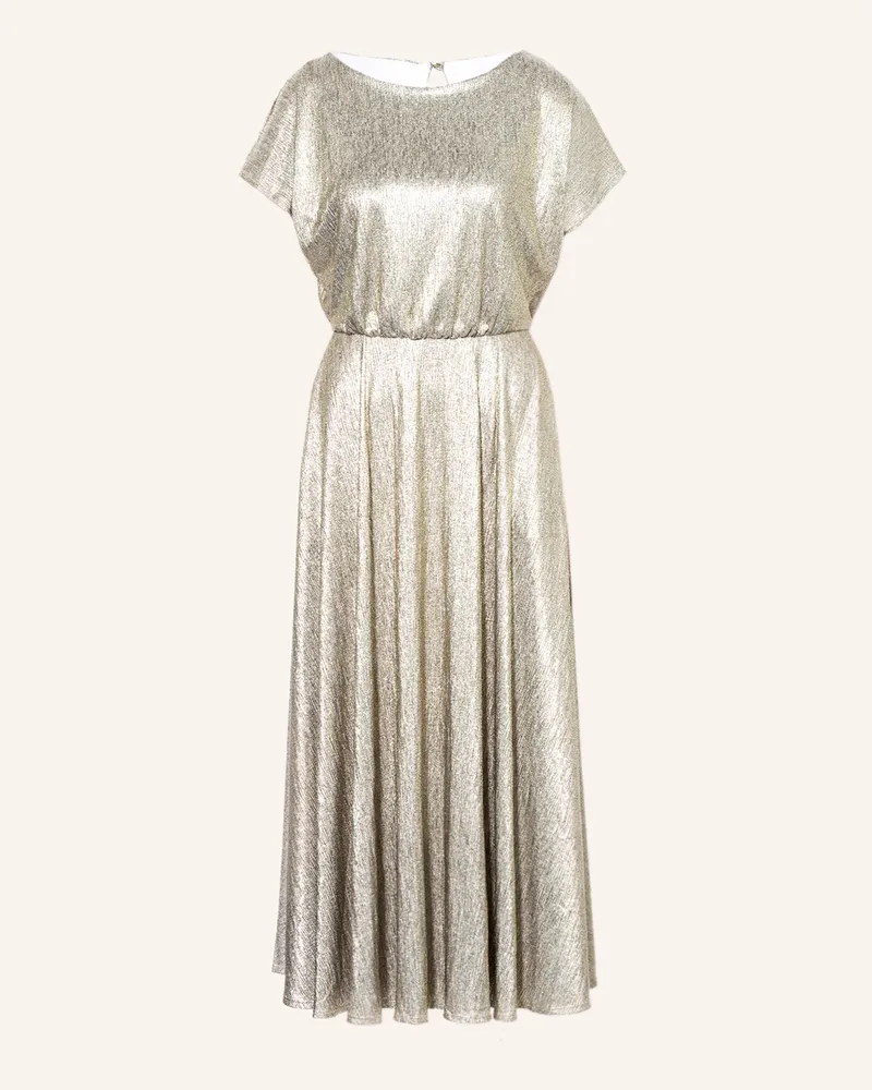 Swing Cold-Shoulder-Kleid Gold