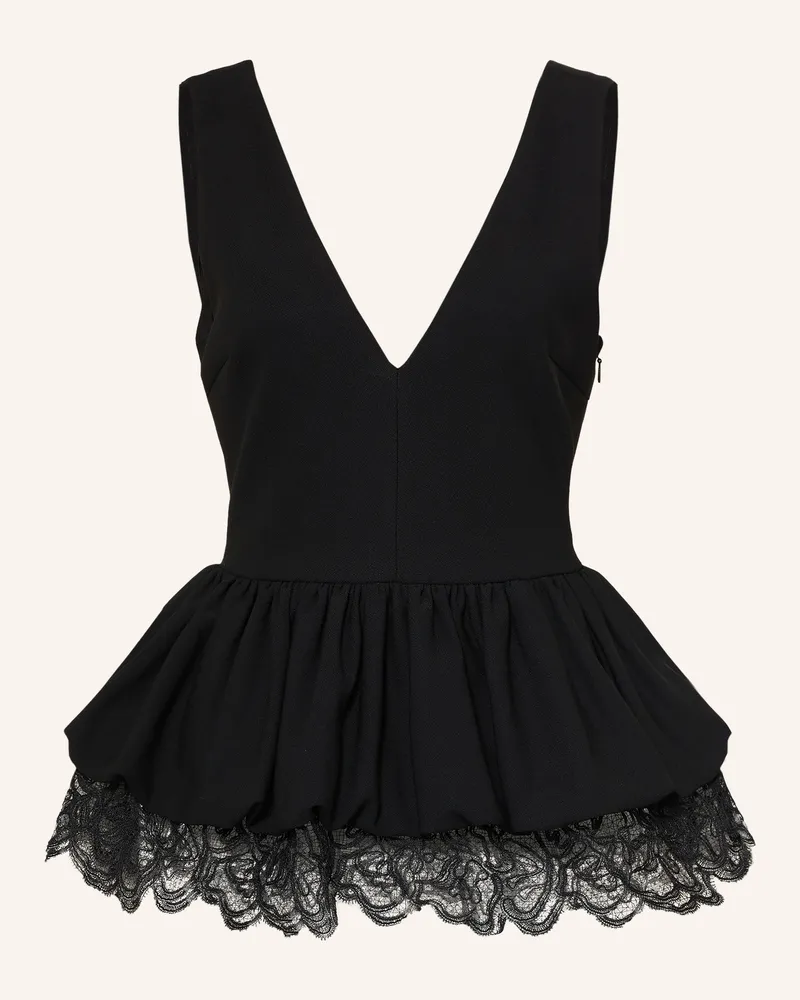 ROTATE Birger Christensen Top Mit Spitze schwarz Schwarz