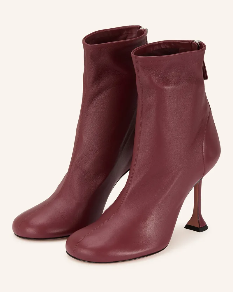 Amina Muaddi Stiefeletten rot Dunkelrot