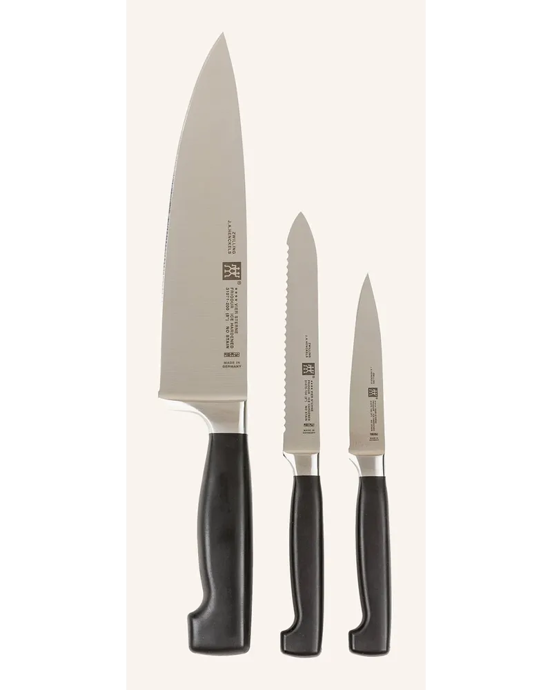 Zwilling 3-tlg. Messer-Set ****VIER STERNE Silber