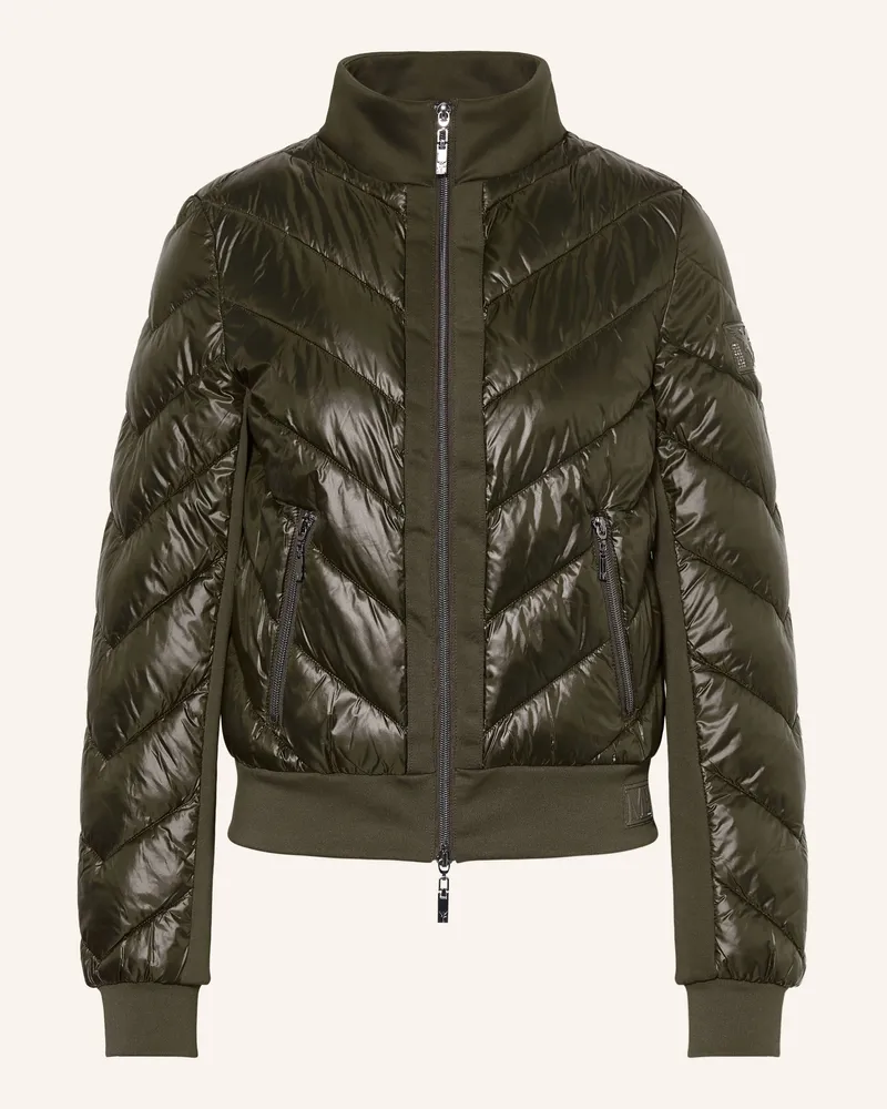 monari Steppjacke Mit Schmucksteinen gruen Khaki