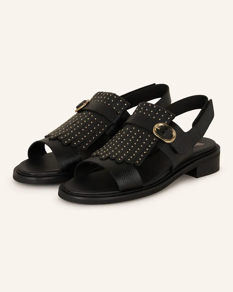 Pertini Sandalen Mit Nieten schwarz Schwarz