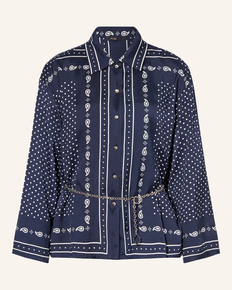 Maje Hemdbluse blau Dunkelblau