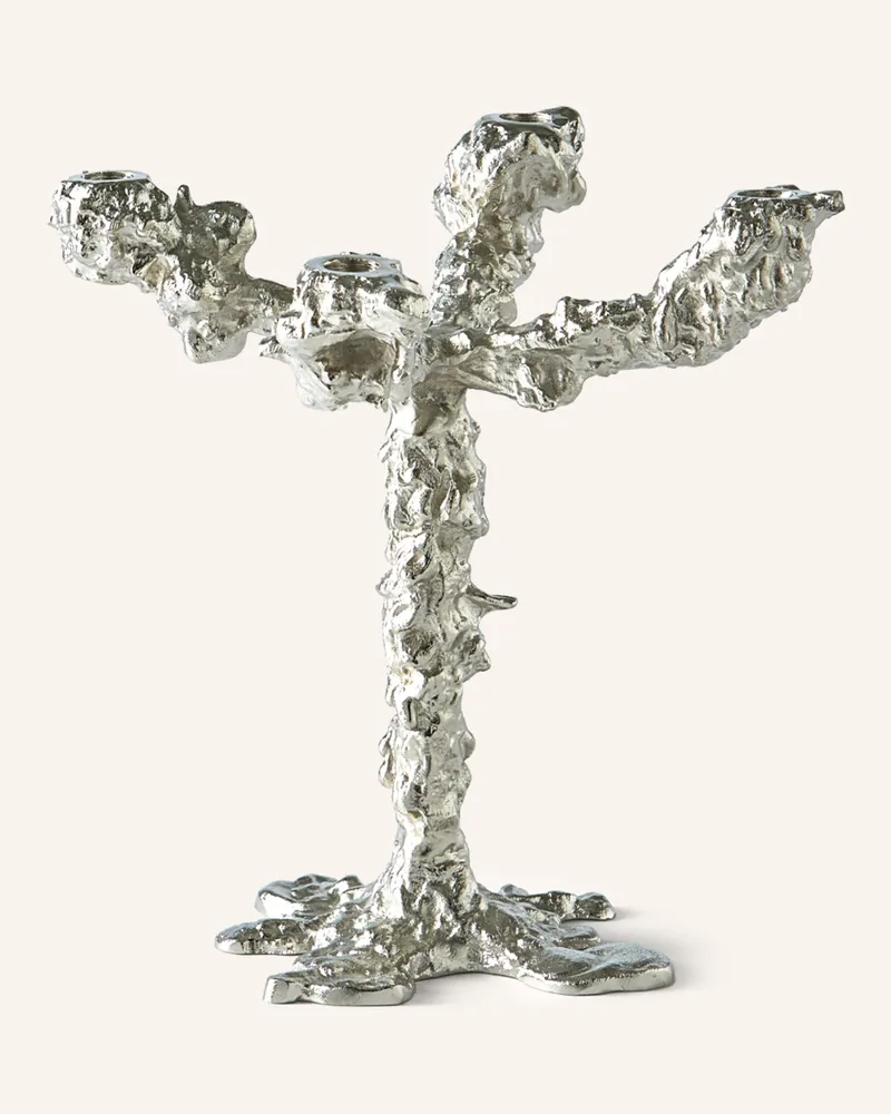 POLSPOTTEN Kerzenhalter Drip silber Silber