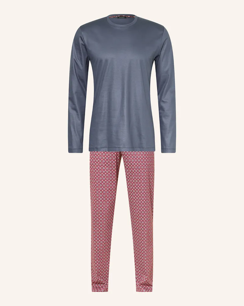 Hanro Schlafanzug NIGHT & DAY Blau