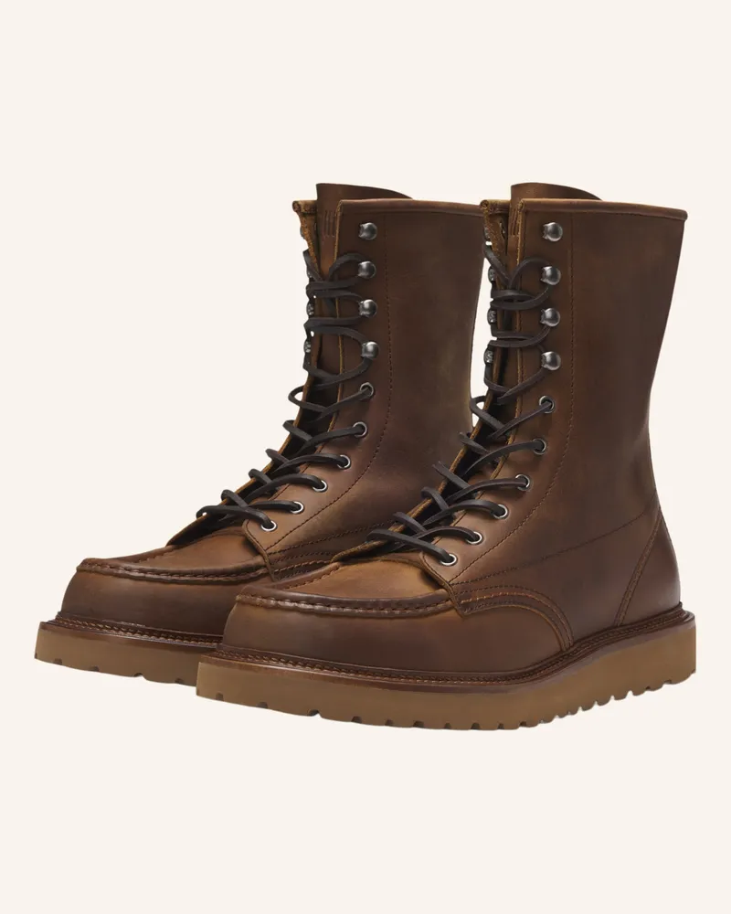 HUGO BOSS Stiefel KEATON_HALB_PU_DB Braun