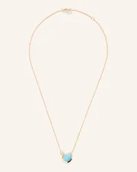 TAMARA COMOLLI Halskette NECKLACE SIGNATURE 2 DROPS TURQUOISE Gold