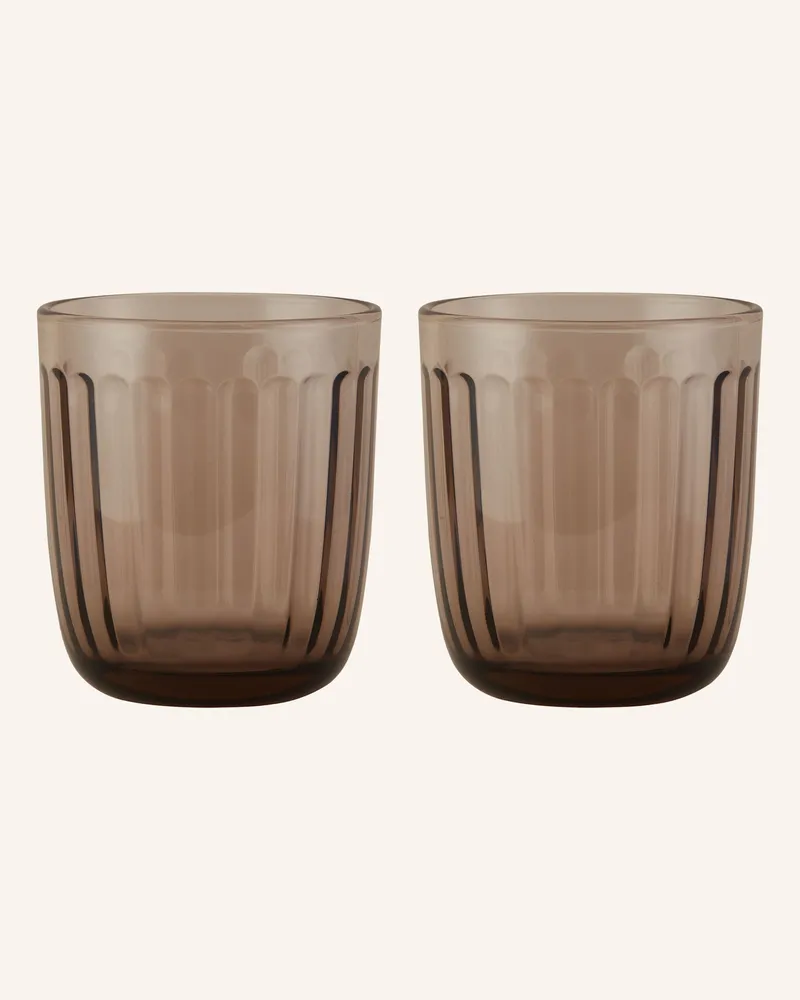 iittala 2er-Set Trinkgläser Raami braun Braun