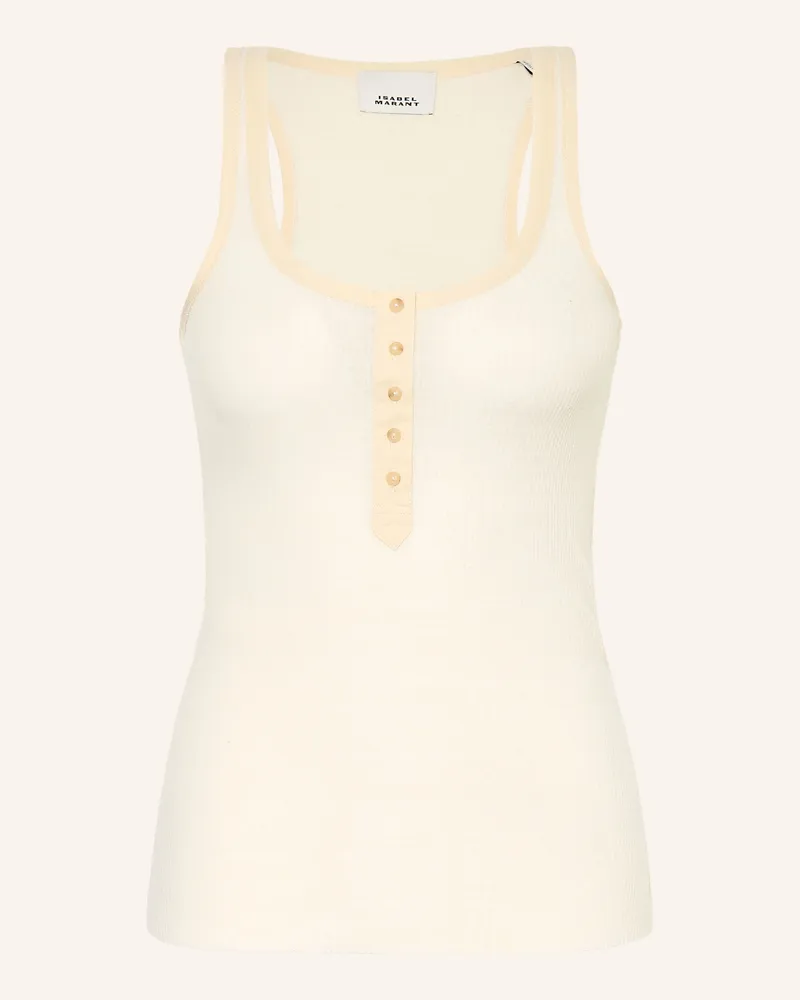 Isabel Marant Top Helma weiss Hellbraun