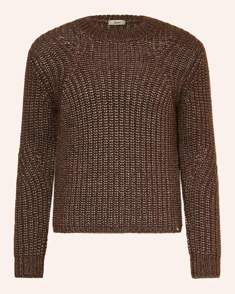 Herno Pullover mit Alpaka Braun