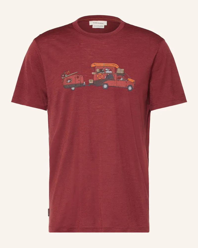 Icebreaker T-Shirt Merino 150 Tech Lite rot Dunkelrot