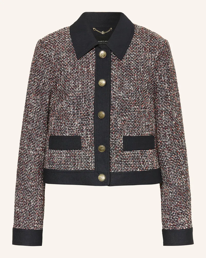 Marc Cain Kastenjacke Aus Tweed Mit Glitzergarn blau 382
