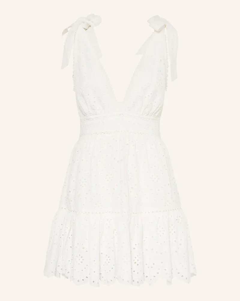 Poupette St Barth Strandkleid Cara Aus Spitze weiss Weiss